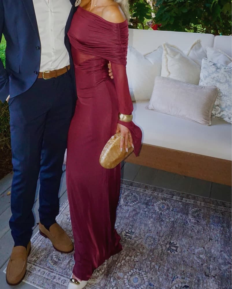 Meshki One Shoulder Slinky Maxi Dress - Image 4