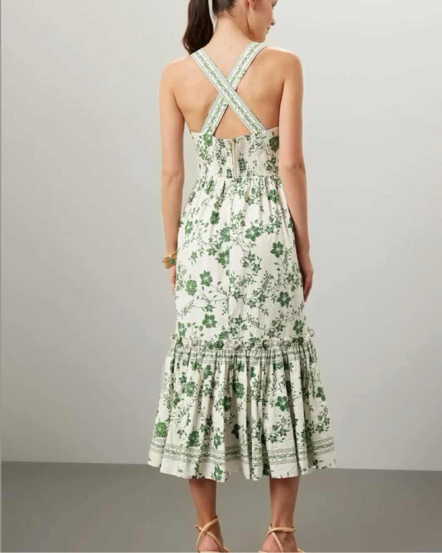 Cara Cara Greent Print maxi  - Image 2
