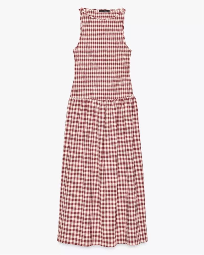 Zara Gingham Midi Dress - Image 2