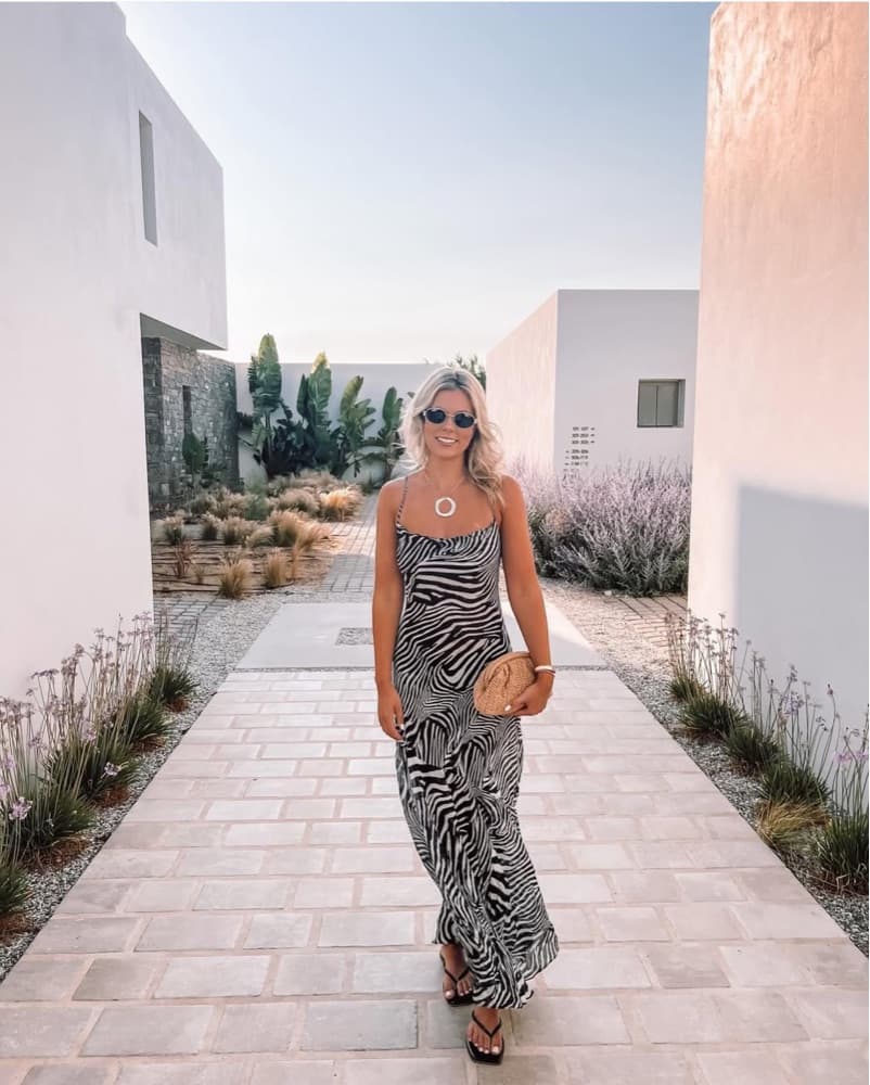 Rumored Zebra Maxi Dress - Image 1
