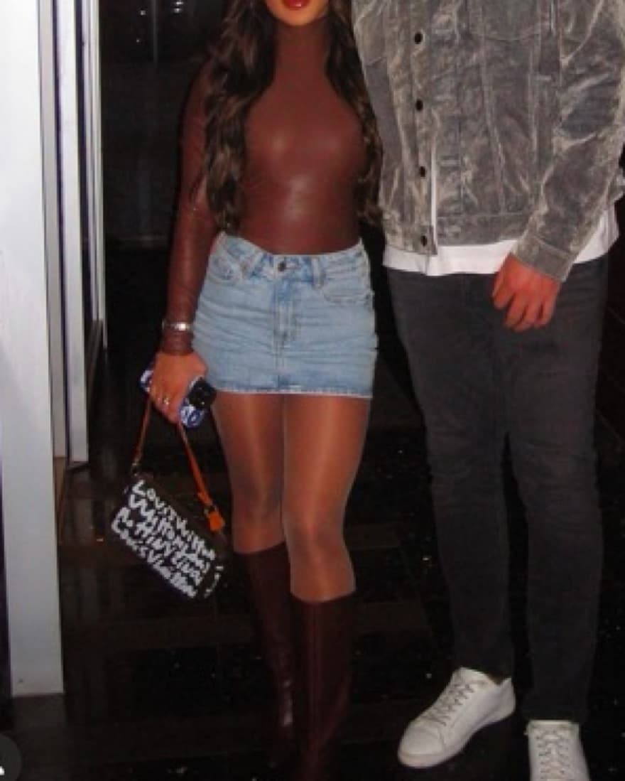 Naked Wardrobe Brown Leather Bodysuit  - Image 2