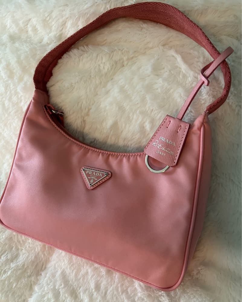 PRADA PINK NYLON BAG - Image 1
