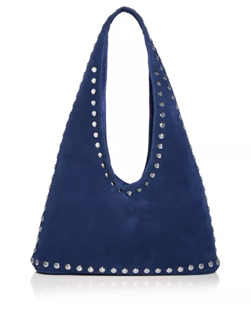 Studded Navy Hobo Bag - Image 1