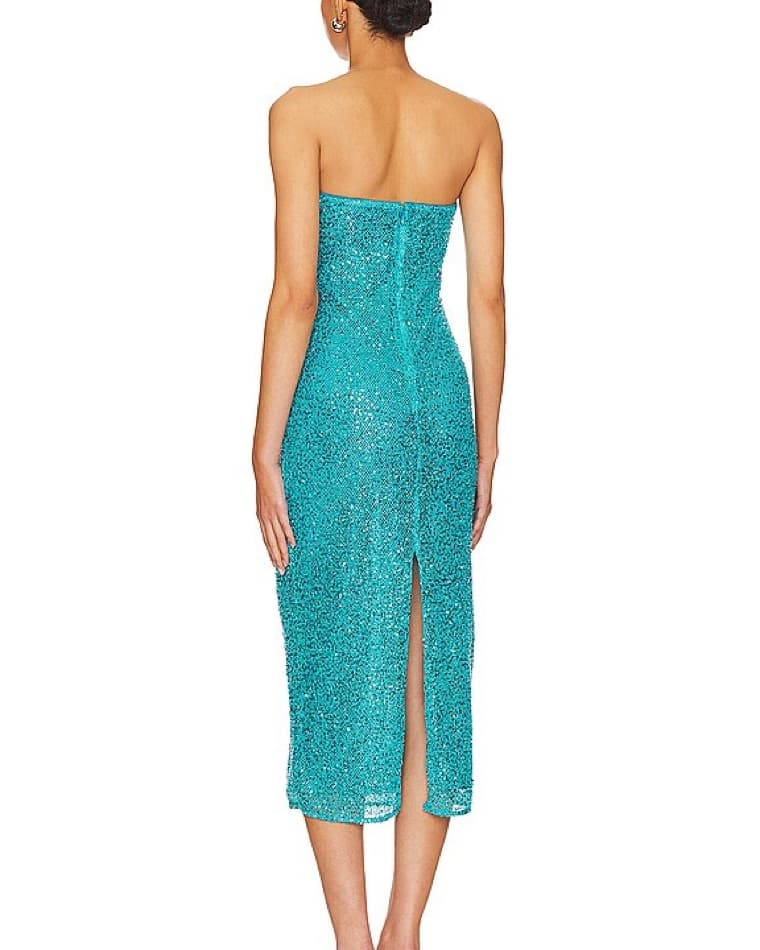 Aine Midi Dress in Turquoise NBD - Image 3