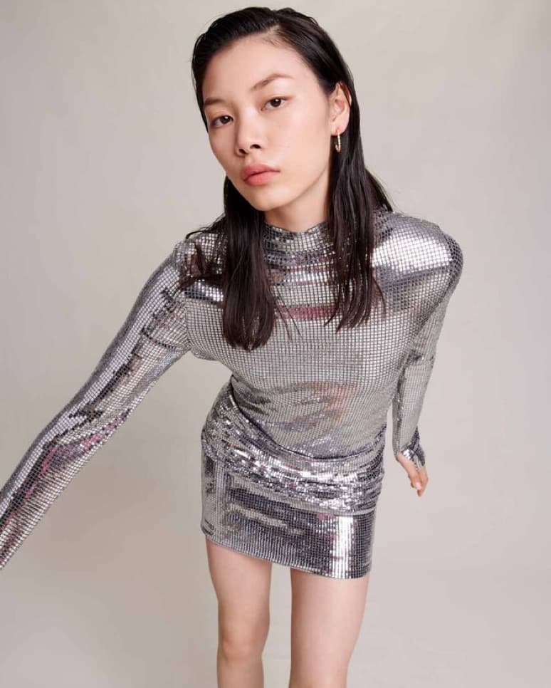 Maje Rhinestone Mini Skirt - Image 2