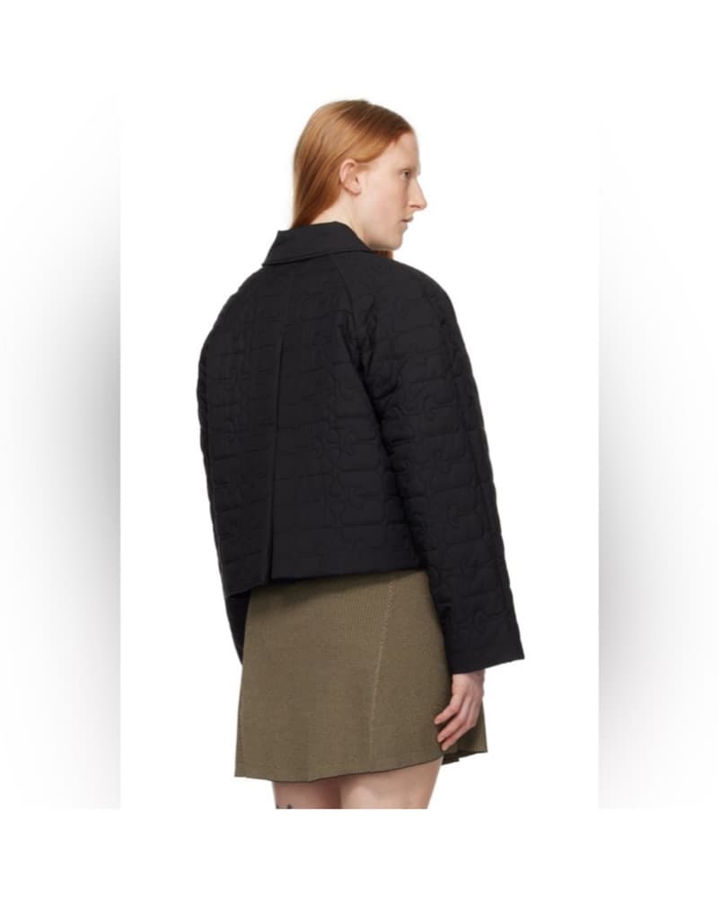 Ganni Black Quilted Jacket - Image 3