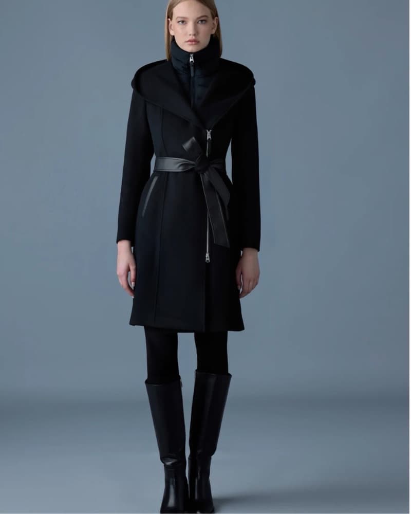 Mackage Chic Black Wool Coat - Image 1