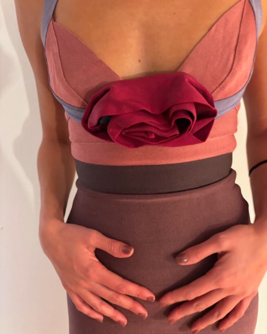 Herve Leger Flower Mini Dress - Image 2