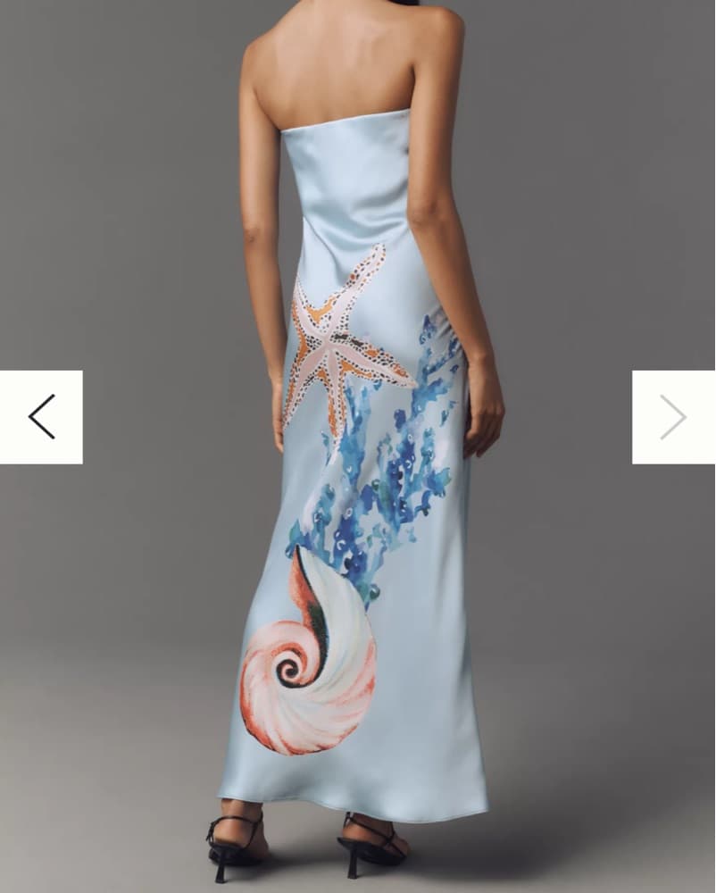 Fleur Strapless Satin Maxi Slip Dress - Image 3