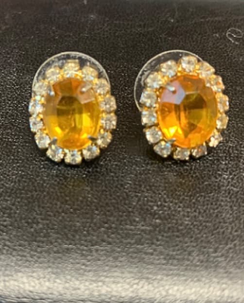 Citrine Crystal Earrings - Image 1