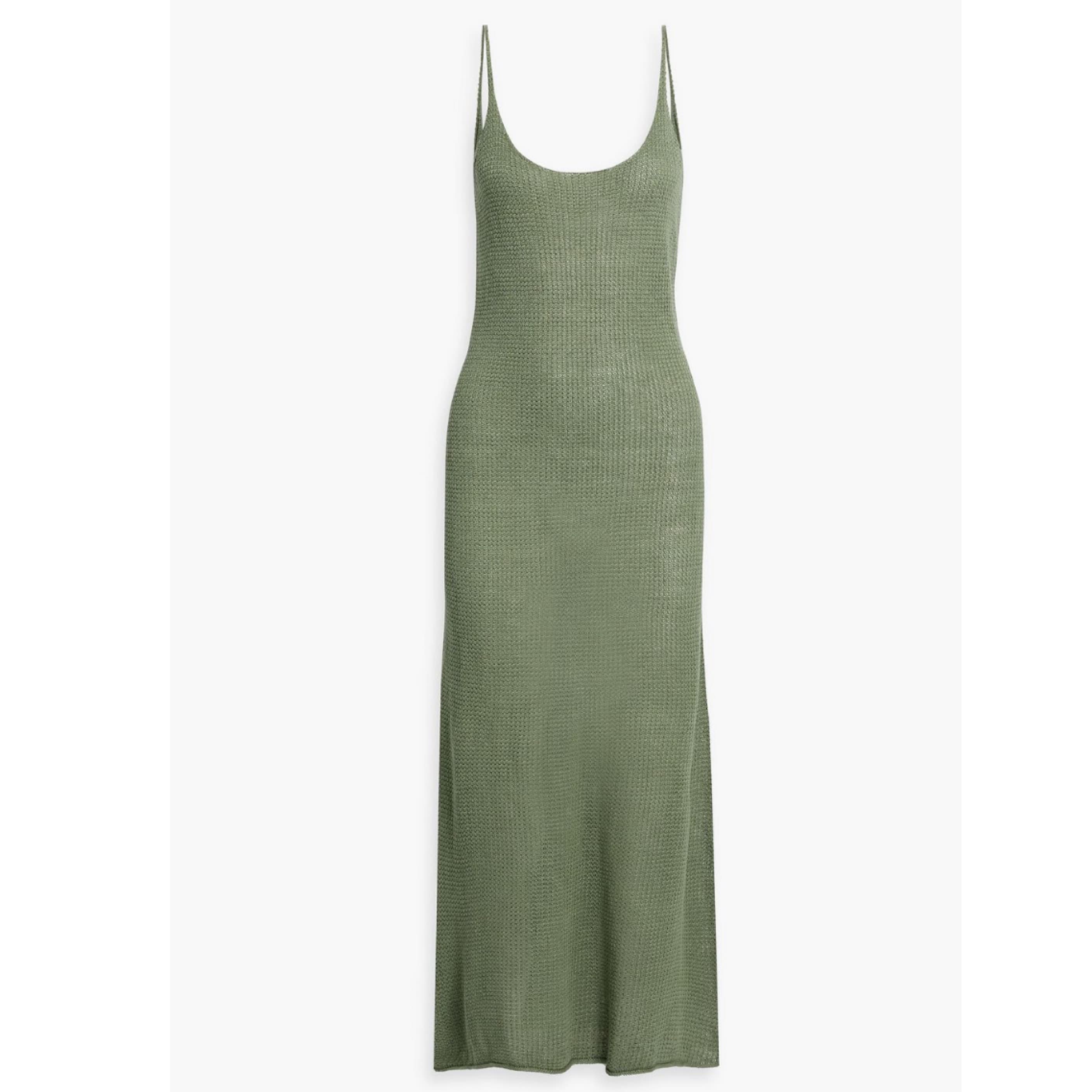 Onia Open Back Crochet Knit Linen Dress  - Image 4