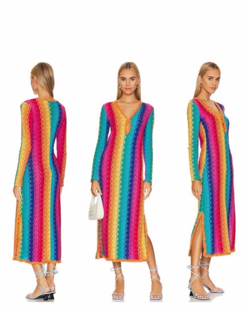 Alexis Multicolored Crochet Dress  - Image 2