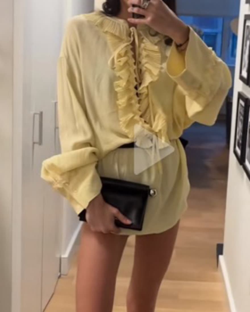 Ruffled Yellow Top - Image 1