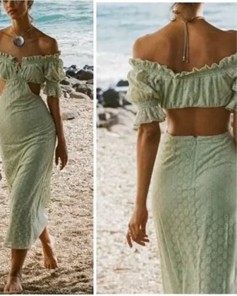 New With Tag Mint Green Ruffle Maxi - Image 3
