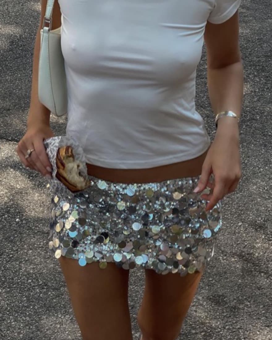 Edikted Sequin Mini Skirt  - Image 1