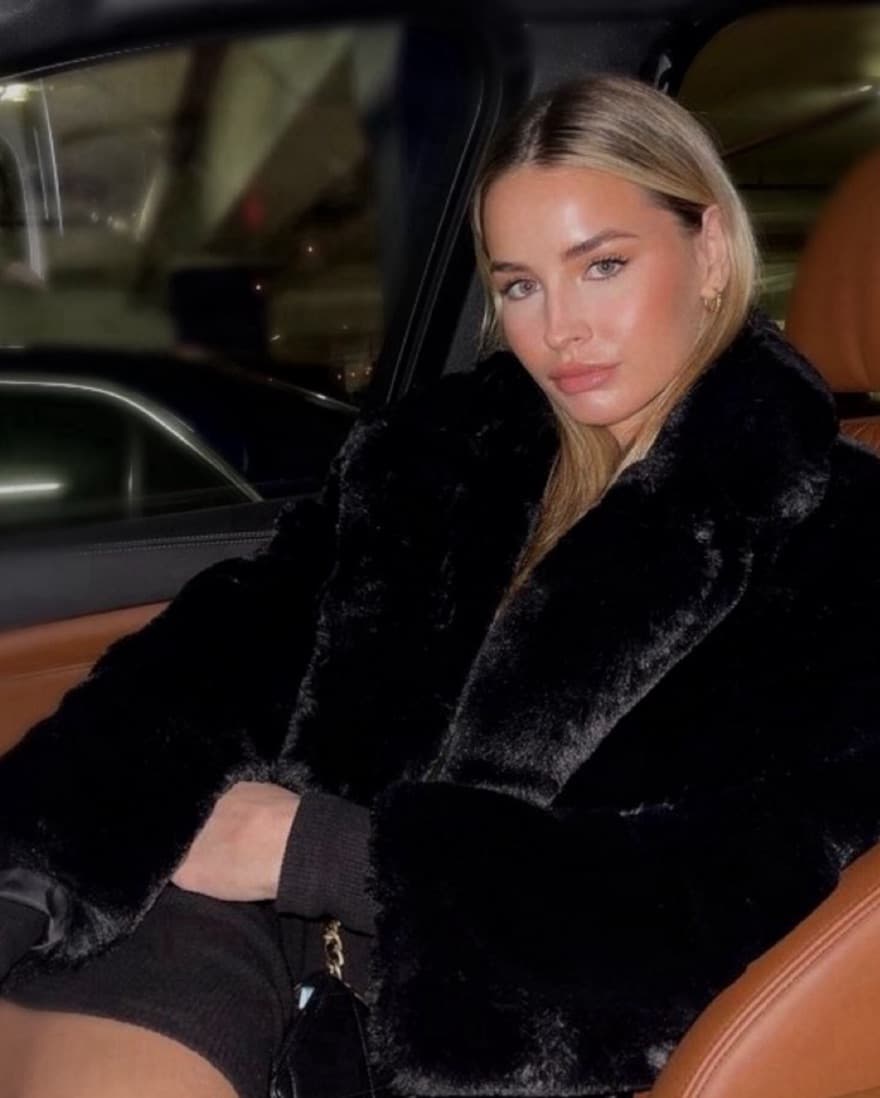 Black Fur Coat - Image 1