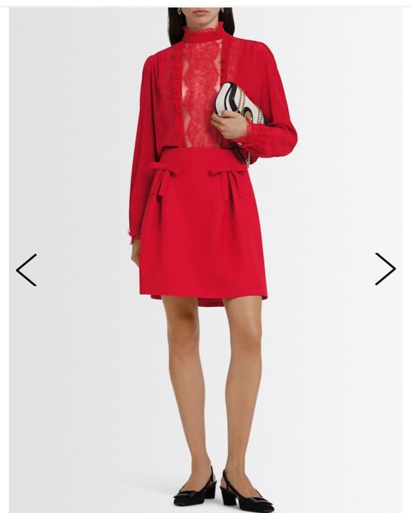 Red Valentino Skirt With Bows - Image 2
