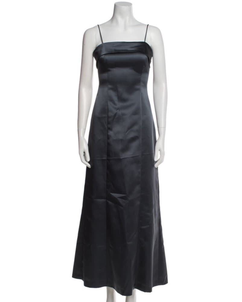 Vera Wang Square Neck Tea Length Dress - Image 2