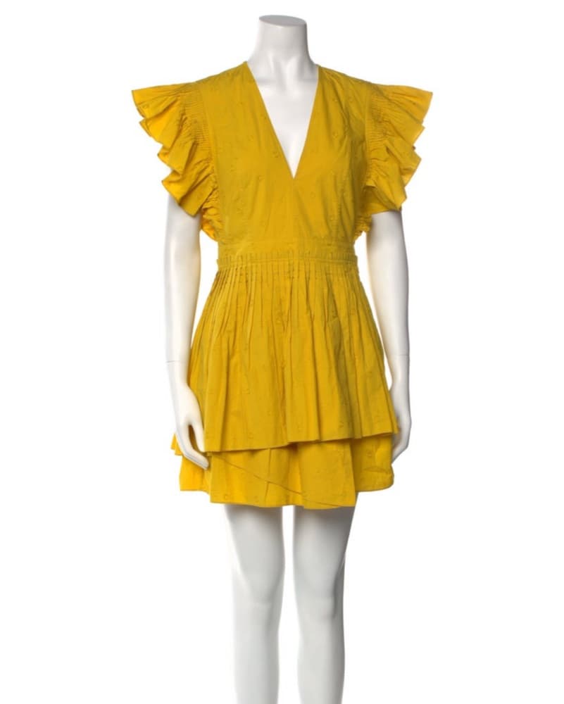 Ulla Johnson Yellow Ruffled Dress - Image 4