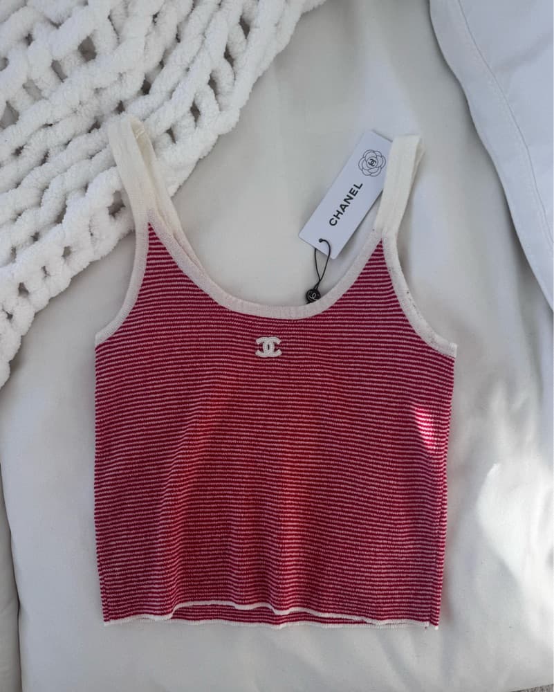 Chanel CC Logo 23 Cruiser Striped Tank - Image 1