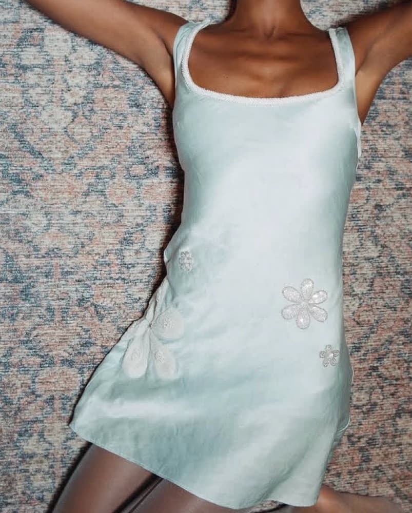 Asta Resort Hand Beaded Mini Dress - Image 3