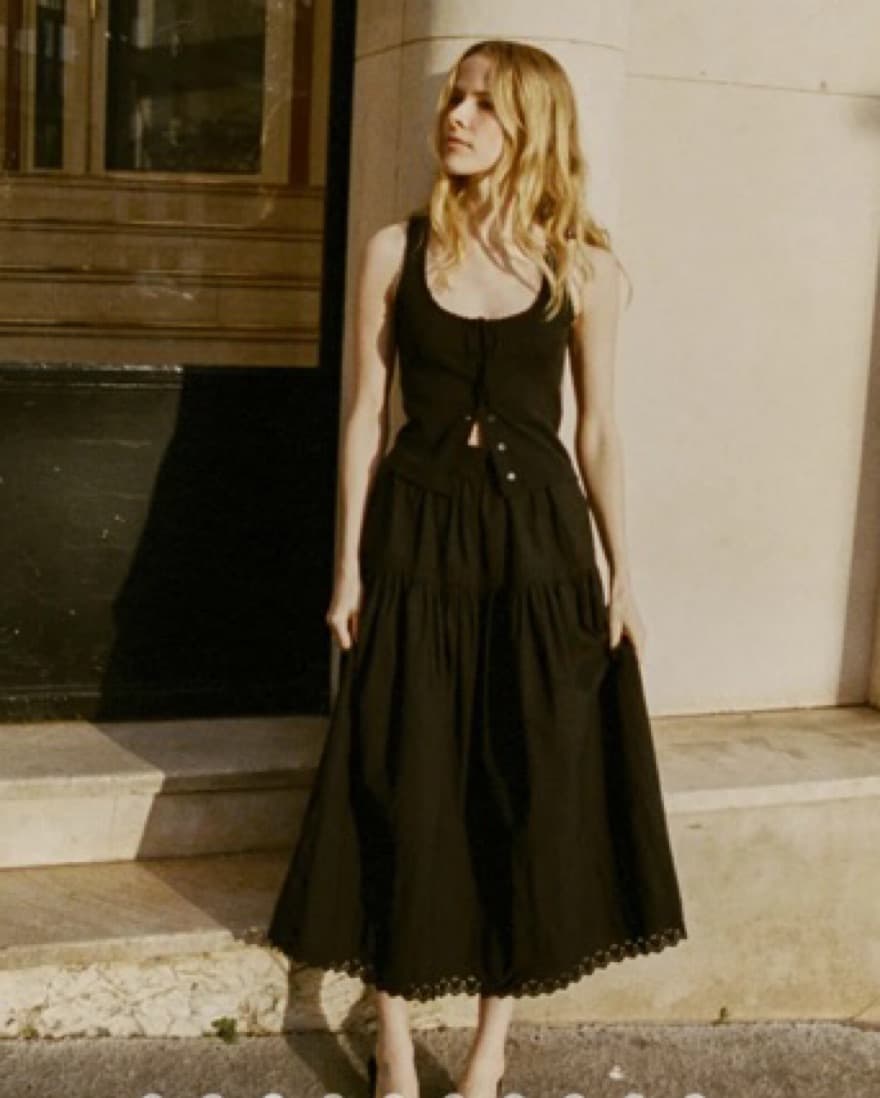 Doen Sebastiane Black Midi Skirt - XXS - Image 1