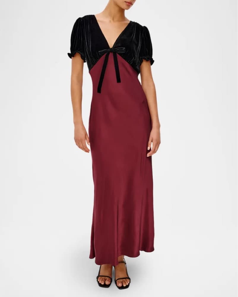 Rails Velvet & Satin Dress - Image 1
