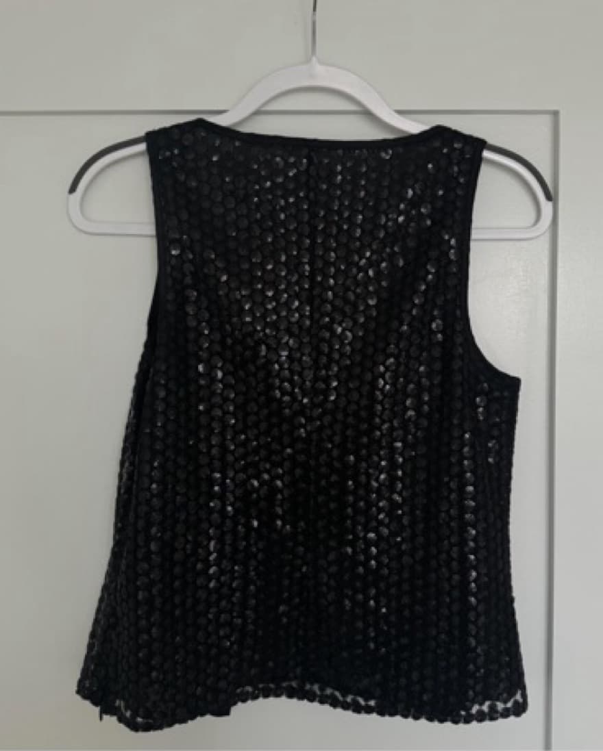 Reformation Black Sequin Top - Image 3