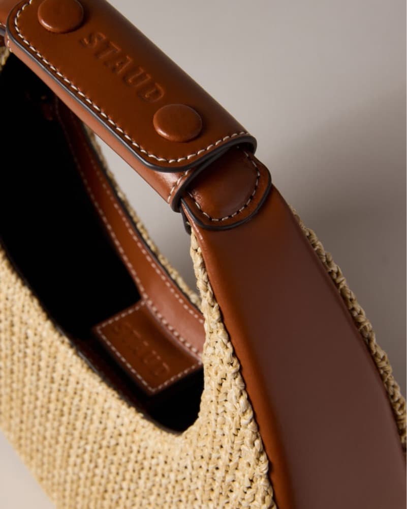 Staud Raffia Mini Moon Bag  - Image 3
