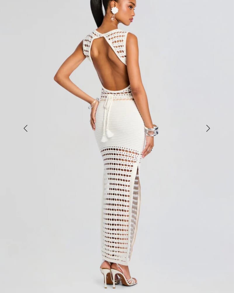 Retrofete Kylan Knit Crochet Dress - Image 4