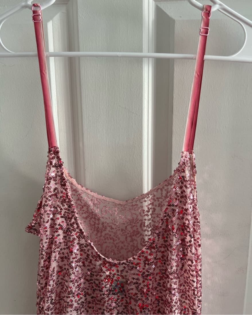 Pink Sparkly Free People Dress - Image 3