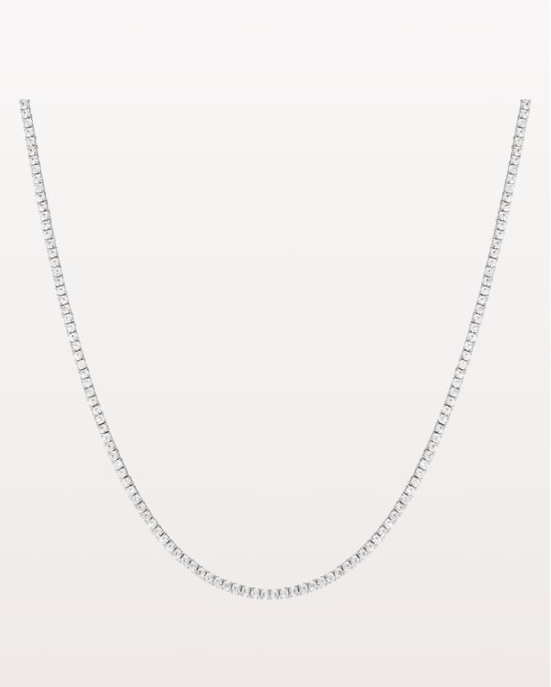 7ct White Sapphire Tennis Necklace - Image 1