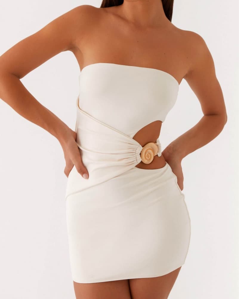 Peppermayo So Iconic Mini Dress - Ivory  - Image 1