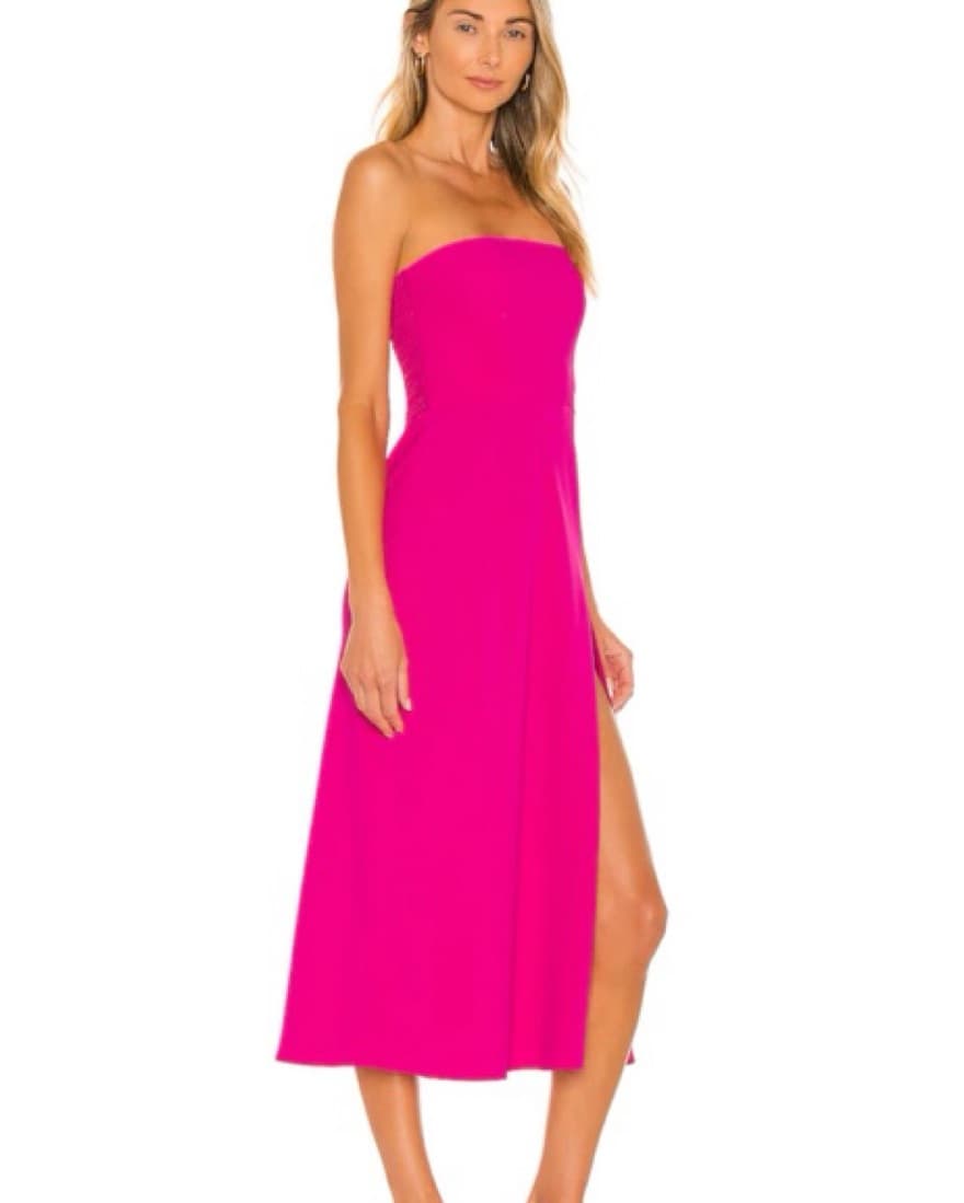 Mandy Midi Dress in Hot Pink - Image 2