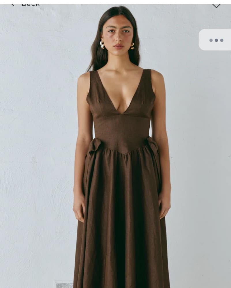 VRG GRL Daphne Linen Midi Dress - Image 1