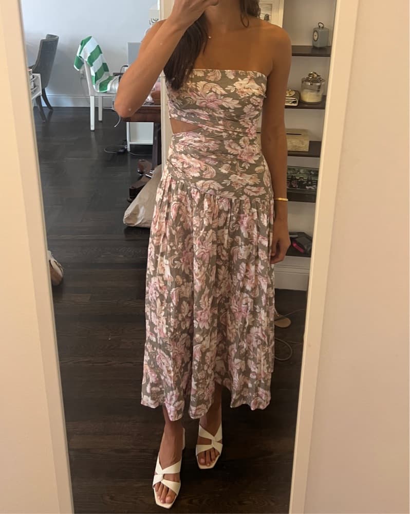 Zimmerman Strapless cutout floral-print  - Image 4