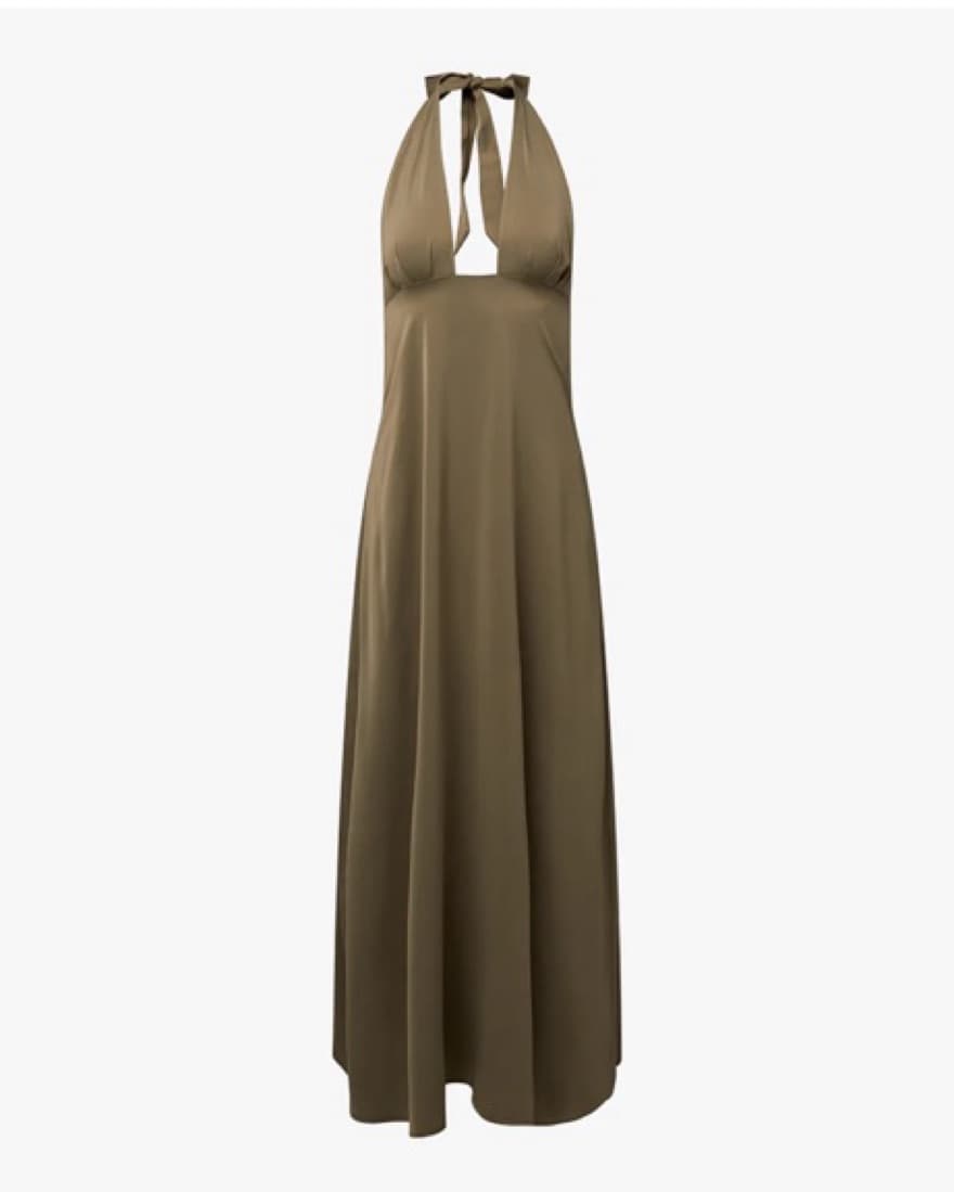 Halter Deep V Maxi Dress - Image 5