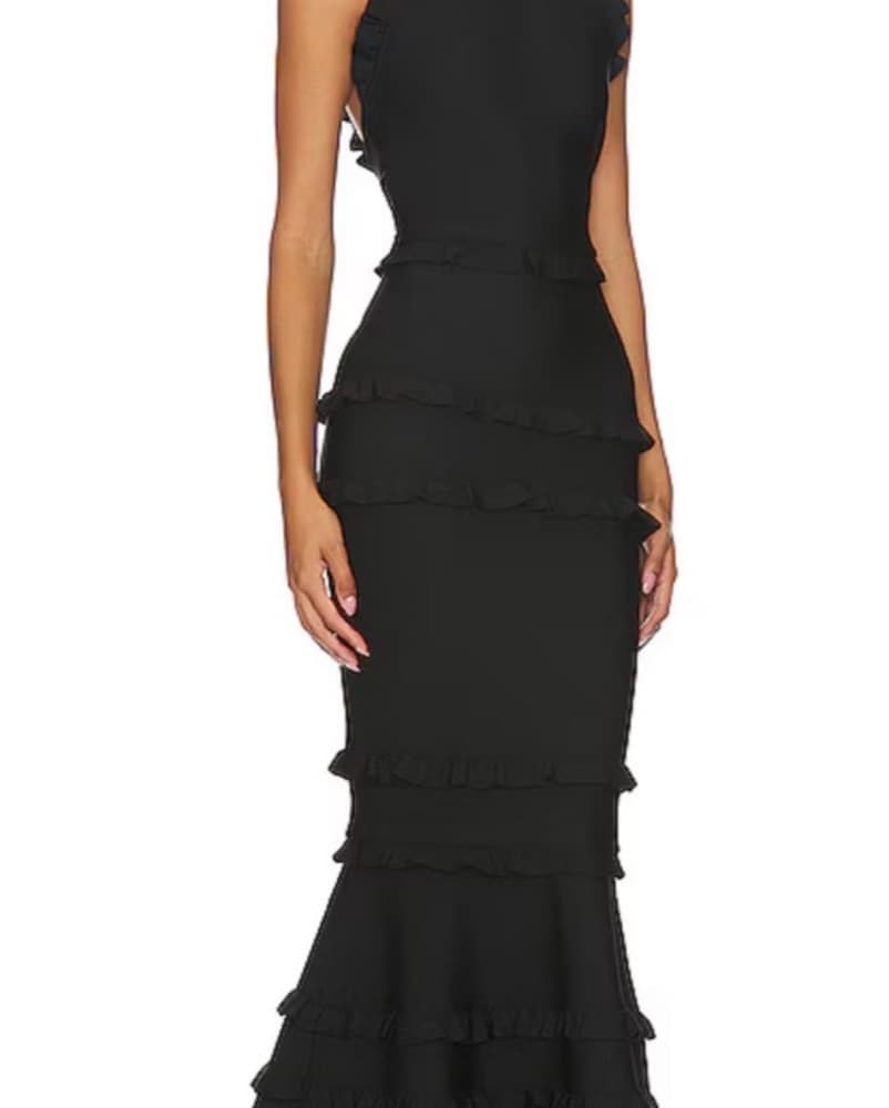 Elegant Ruffle Mermaid Gown - Image 6