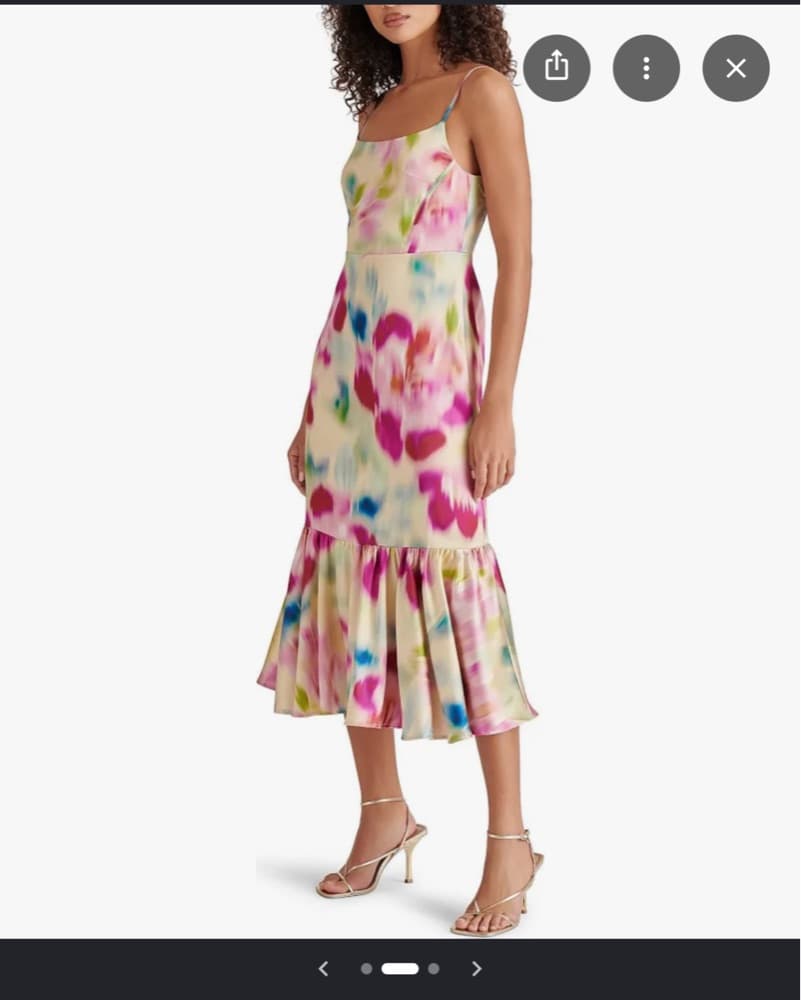 Steve Madden Square Neck Flower Dress  - Image 3